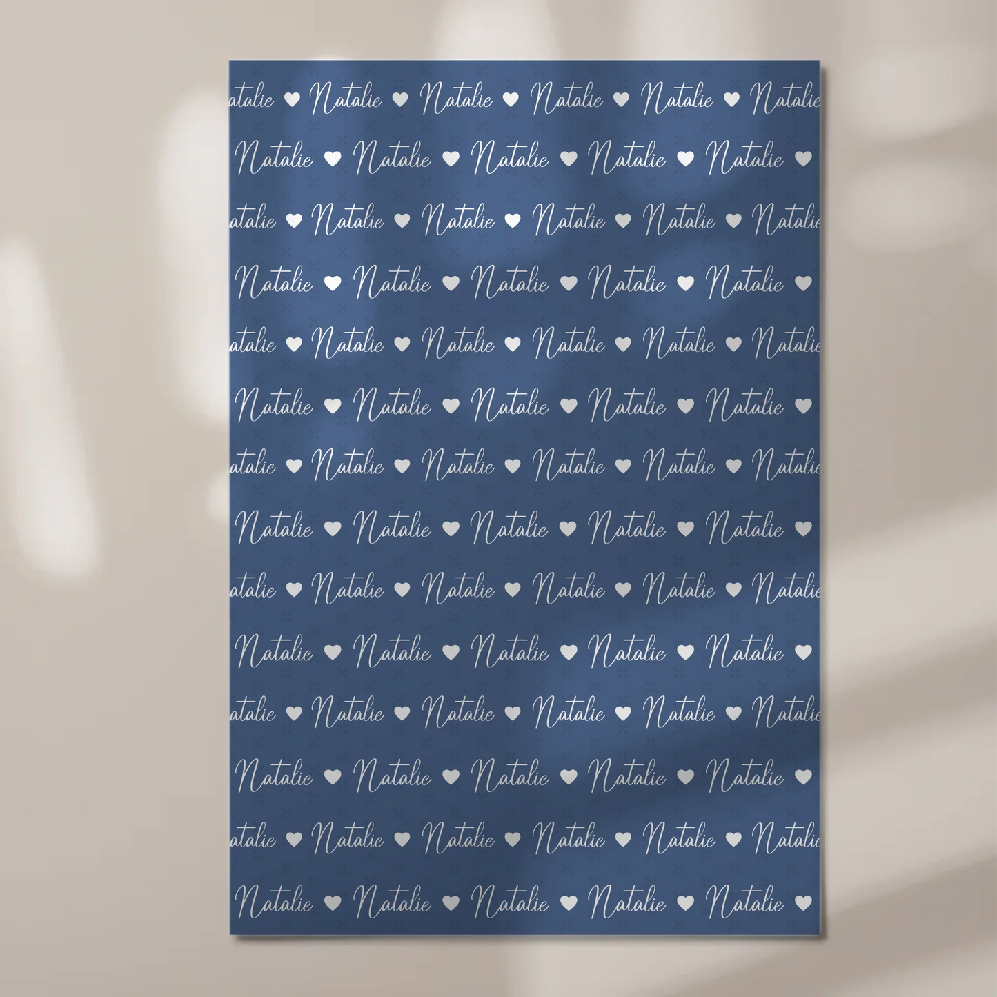 Personalisiertes Fotoboard mit Namen Kinder Fotoboard Magnet Wandbild Fernblau