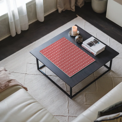 Personalisiertes Fotoboard Magnet Poster Mit Namen Altrosa