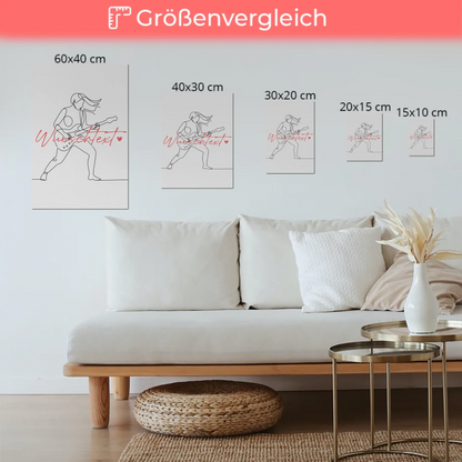 Lineart Fotoboard Magnetisch Personalisiert E-Gitarre Geschenk Tochter & Schwester