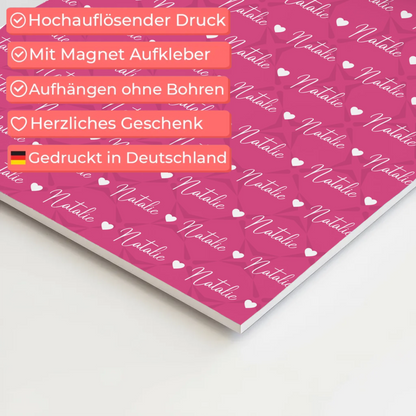 Kinder Fotoboard personalisiert Kinder Fotoboard Magnet Wandbild Erikaviolett