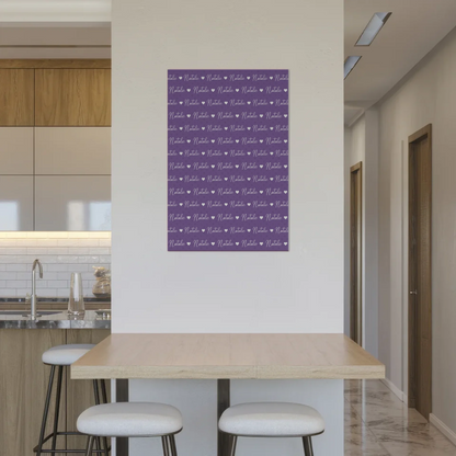 Kinder Fotoboard mit Namen Fotoboard Magnet Wandbild Blaulila