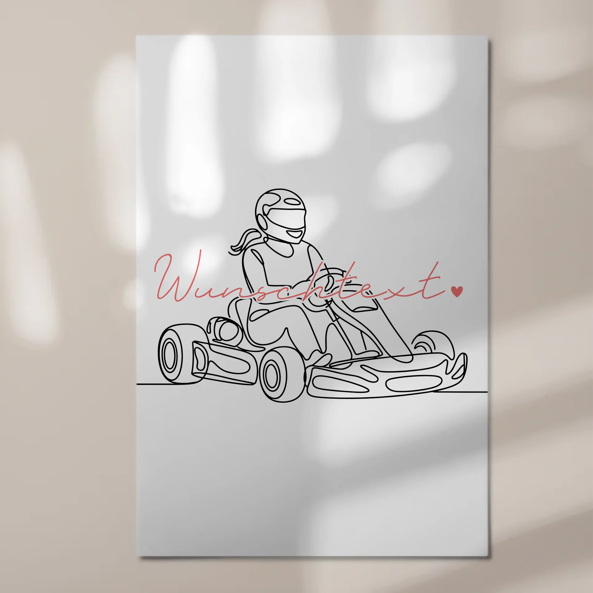 Lineart Fotoboard Magnetisch Personalisiert Kartrennen Geschenk Tochter & Schwester 1