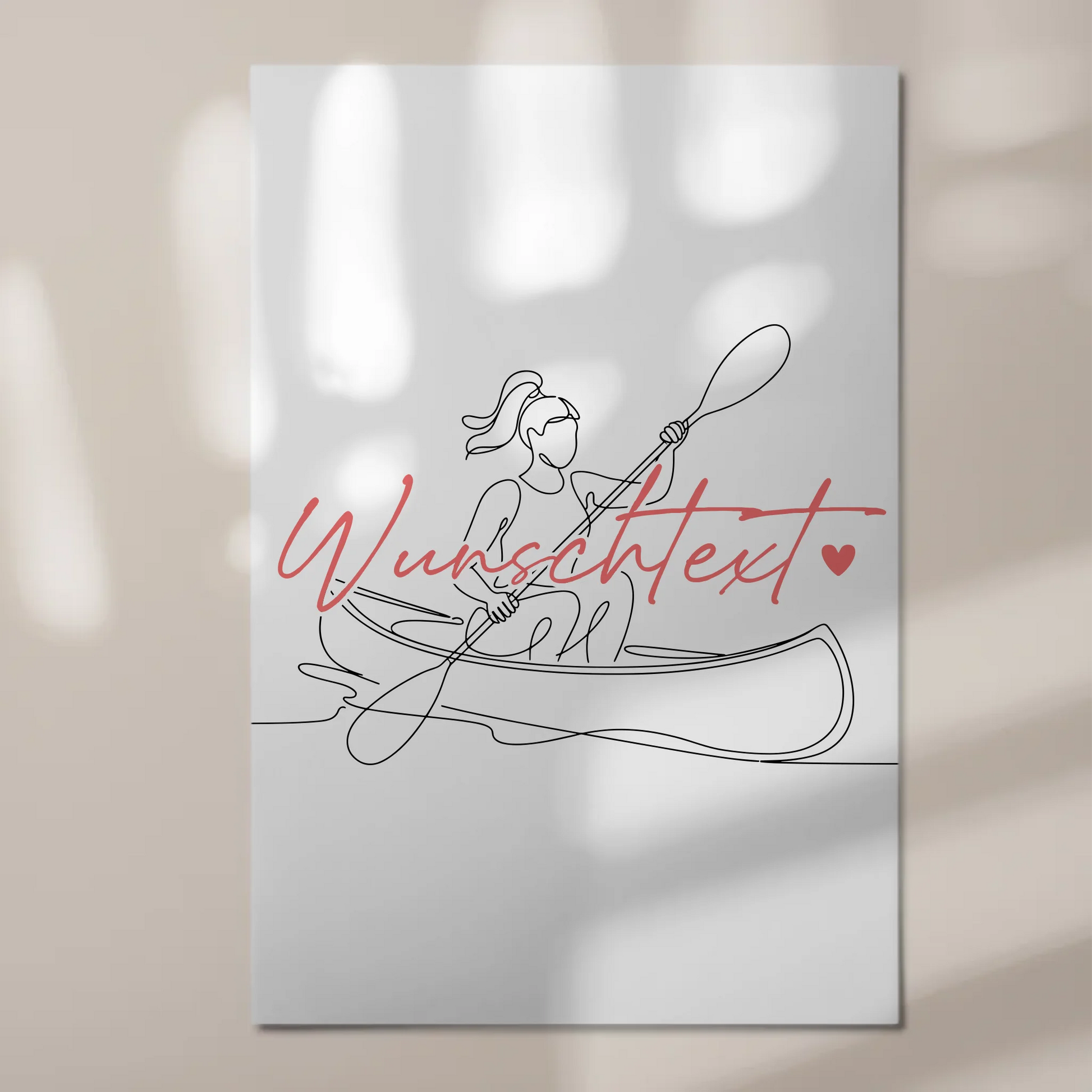 Personalisiertes Fotoboard Magnetisch Lineart Kanu Geschenk Tochter & Schwester 1