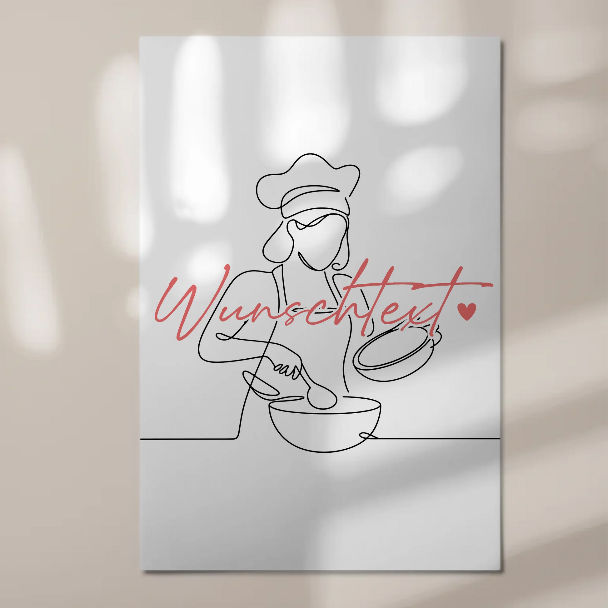 Personalisiertes Fotoboard Magnetisch Lineart Kochen Geschenk Tochter & Schwester 1