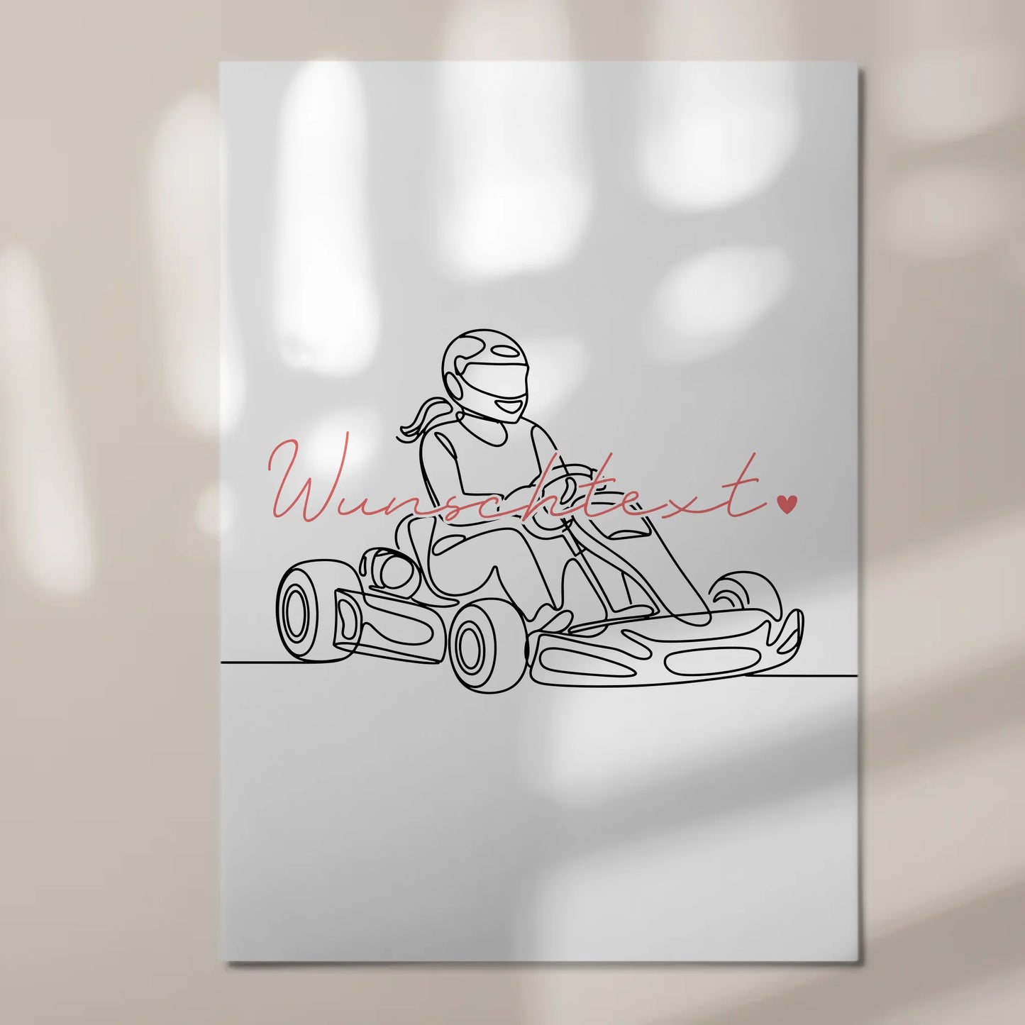 Lineart Fotoboard Magnetisch Personalisiert Kartrennen Geschenk Tochter & Schwester 7