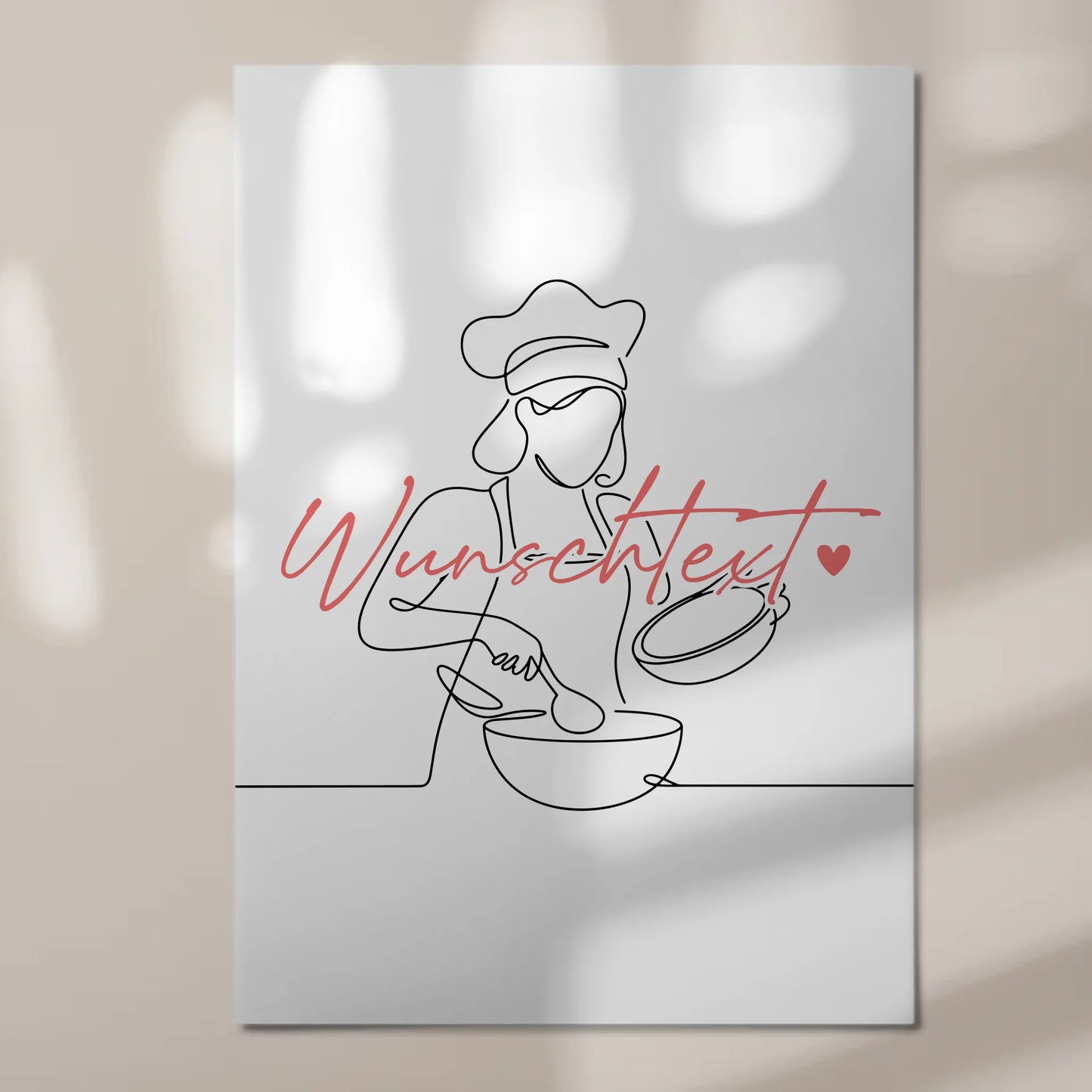 Personalisiertes Fotoboard Magnetisch Lineart Kochen Geschenk Tochter & Schwester 7