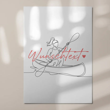 Personalisiertes Fotoboard Magnetisch Lineart Kanu Geschenk Tochter & Schwester 7