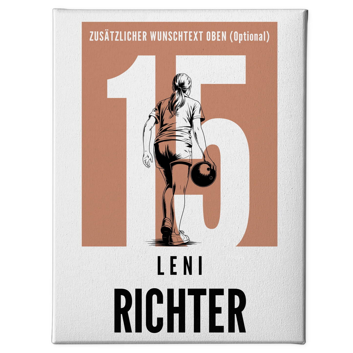 Leinwand Bowling Bowlerin Geschenk für Tocher Freundin 1