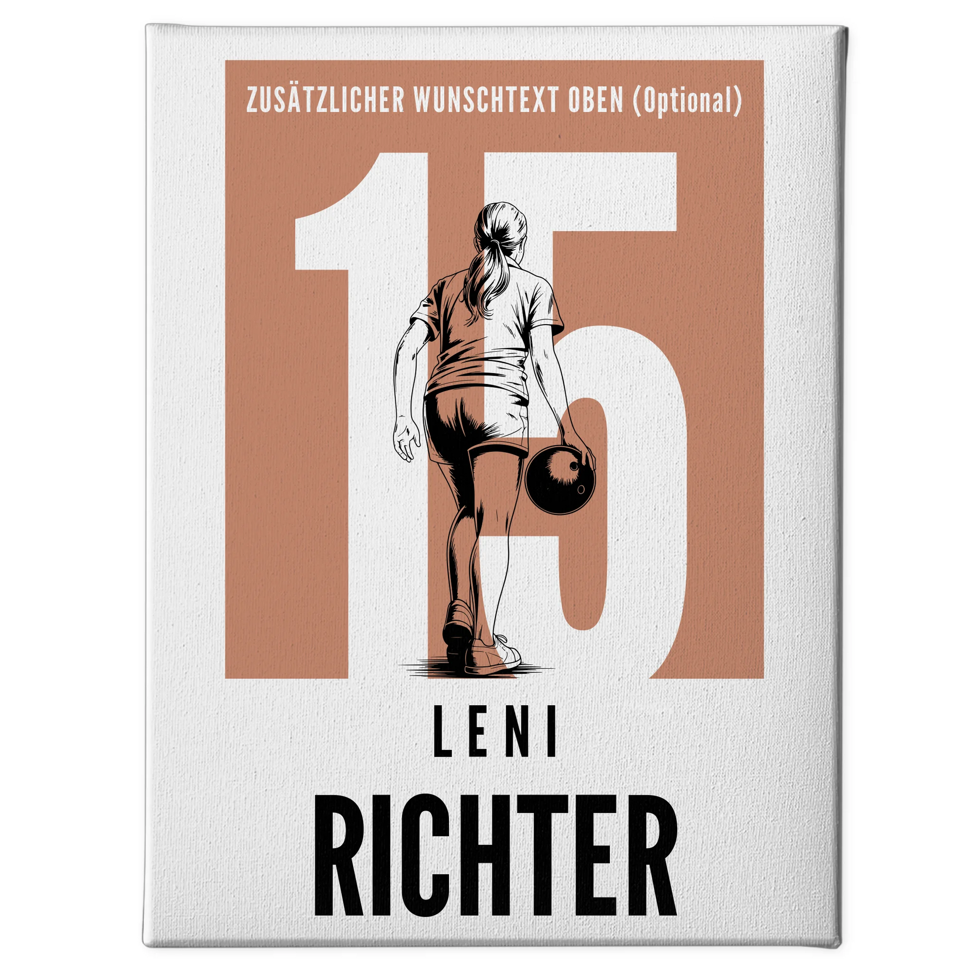 Leinwand Bowling Bowlerin Geschenk für Tocher Freundin 1