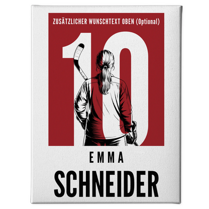 Leinwand Eishockey Eishockeyspielerin Geschenk für Tocher Mama Tante Freundin 1