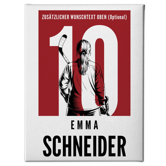 Leinwand Eishockey Eishockeyspielerin Geschenk für Tocher Mama Tante Freundin 1