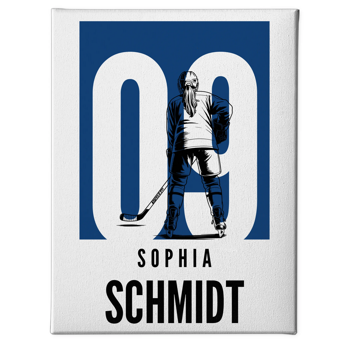 Sport Leinwand Eishockey Eishockeyspielerin Geschenk für Mädchen Turnier Urkunde 1