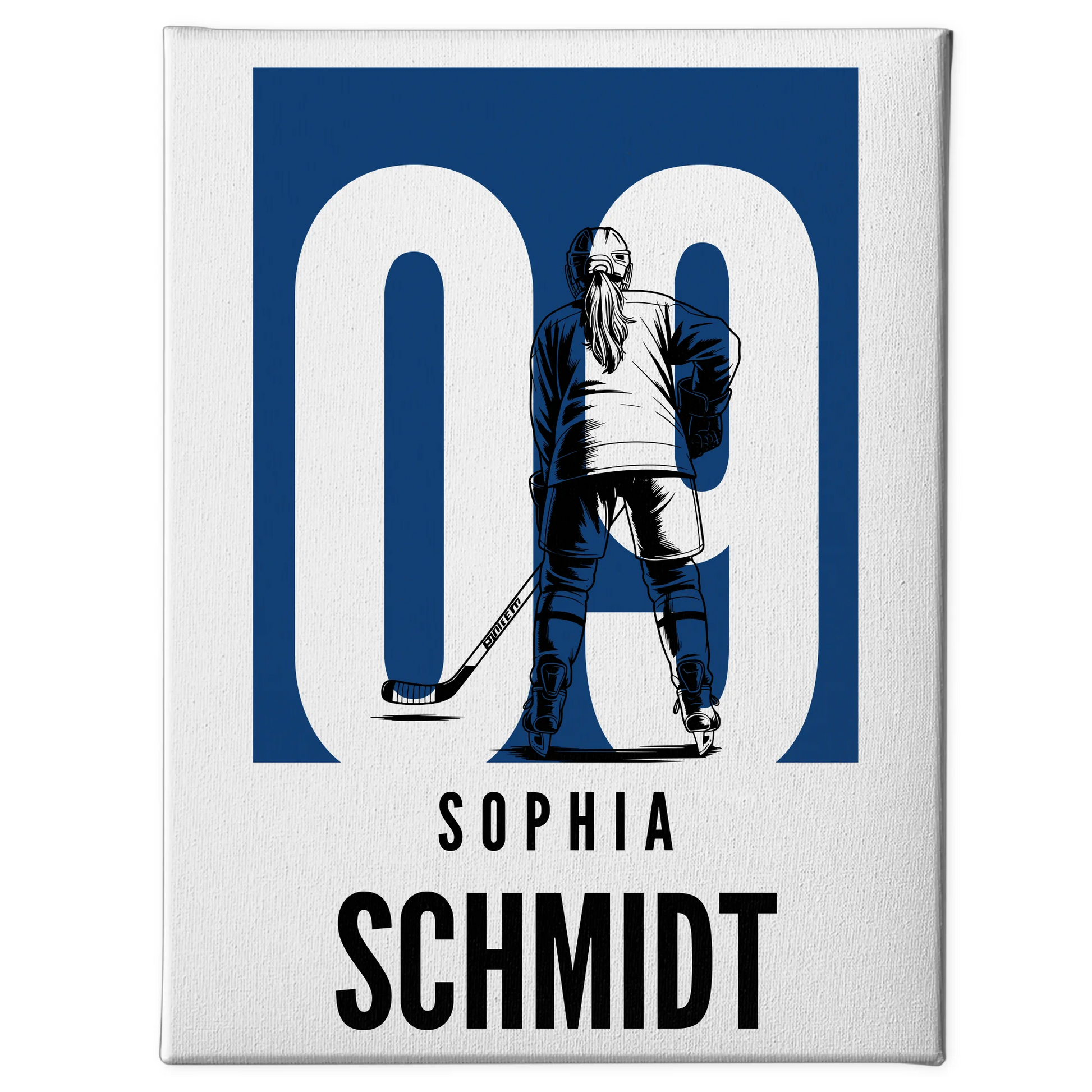 Sport Leinwand Eishockey Eishockeyspielerin Geschenk für Mädchen Turnier Urkunde 1