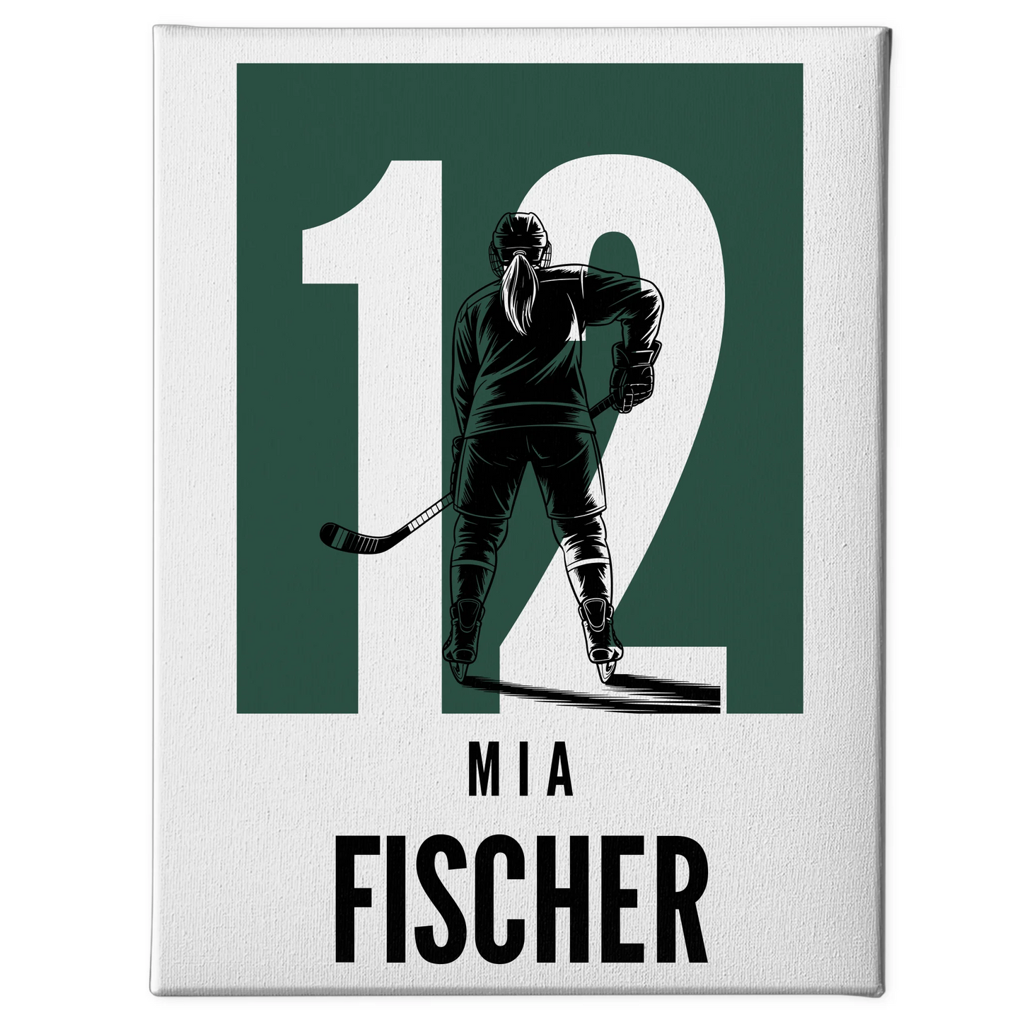 Personalisierte Leinwand Eishockey Eishockeyspielerin Geschenk für Tocher Freundin 1