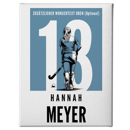 Leinwand Personalisiert Feldhockey Feldhockeyspielerin Geschenk für Tochter 1