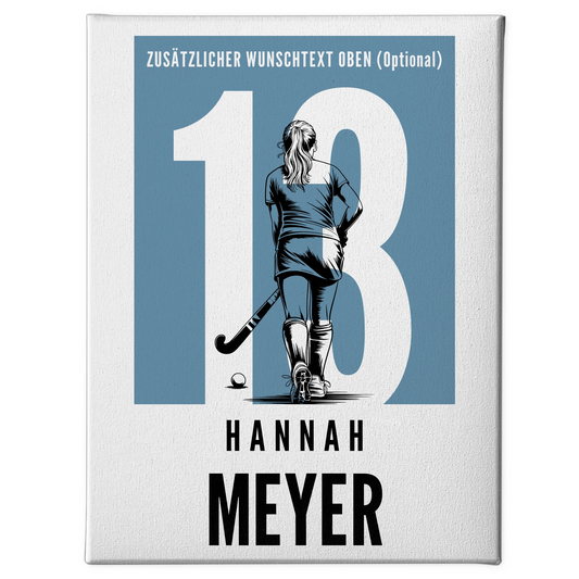 Leinwand Personalisiert Feldhockey Feldhockeyspielerin Geschenk für Tochter 1