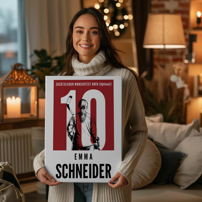 Leinwand Eishockey Eishockeyspielerin Geschenk für Tocher Mama Tante Freundin 2