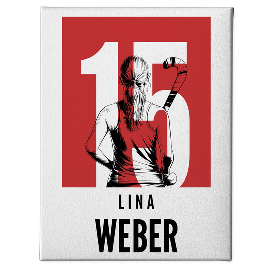 Sport Leinwand Feldhockey Feldhockeyspielerin Geschenk für Mädchen Turnier 1