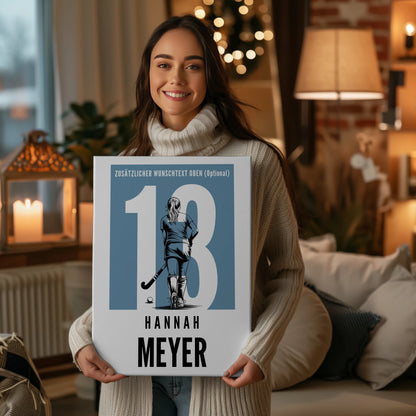 Leinwand Personalisiert Feldhockey Feldhockeyspielerin Geschenk für Tochter 2