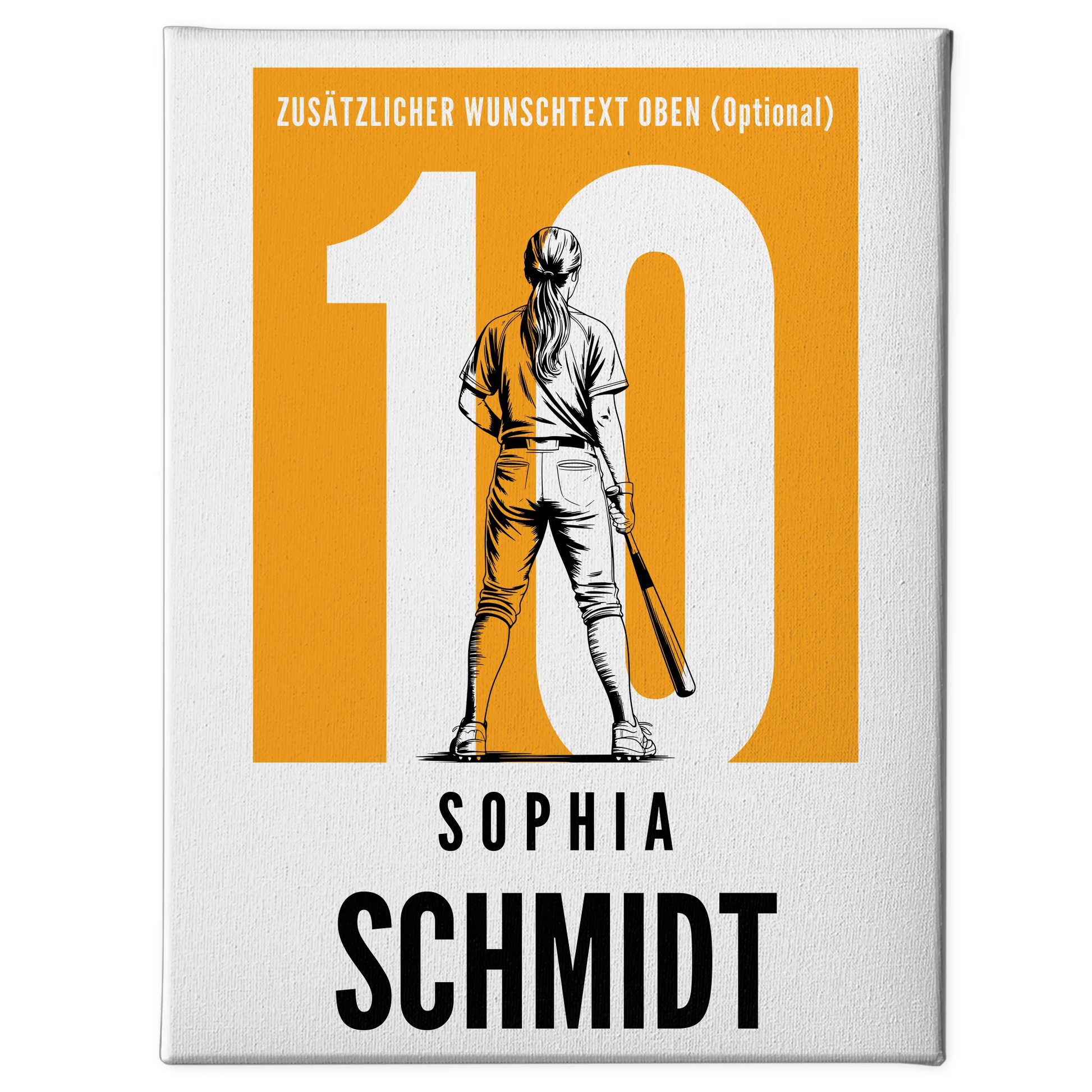 Leinwand Personalisiert Baseball Baseballspielerin Geschenk für Tocher Freundin 1