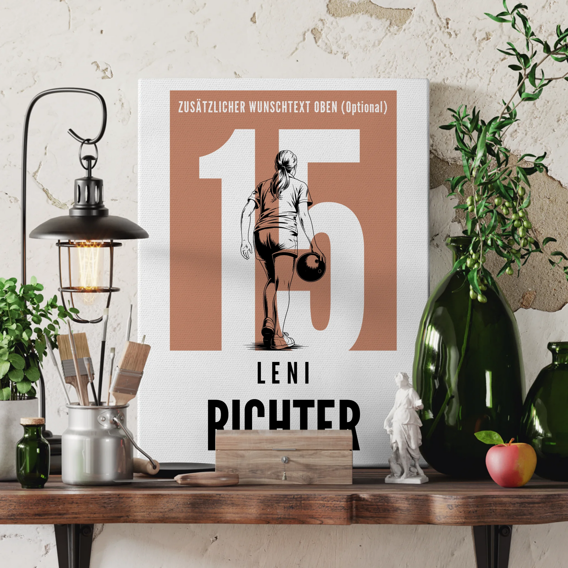 Leinwand Bowling Bowlerin Geschenk für Tocher Freundin 3