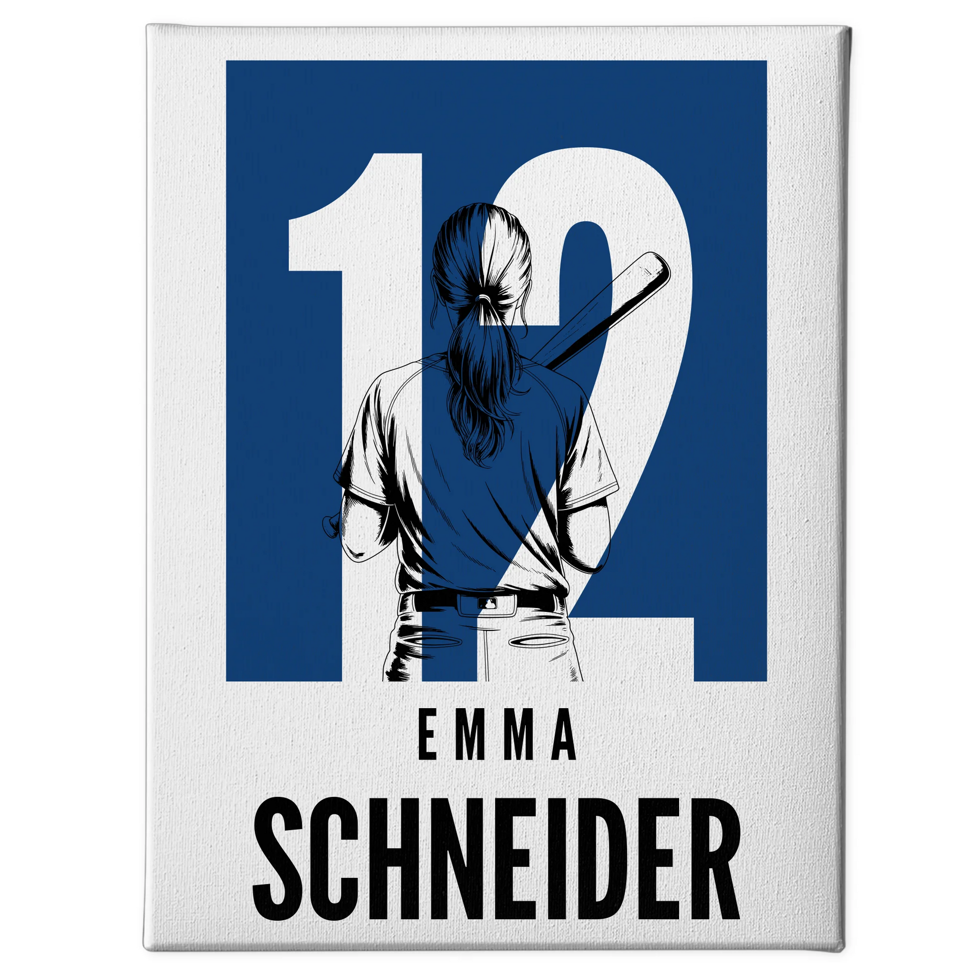 Sport Leinwand Baseball Baseballspielerin Geschenk für Tochter 1