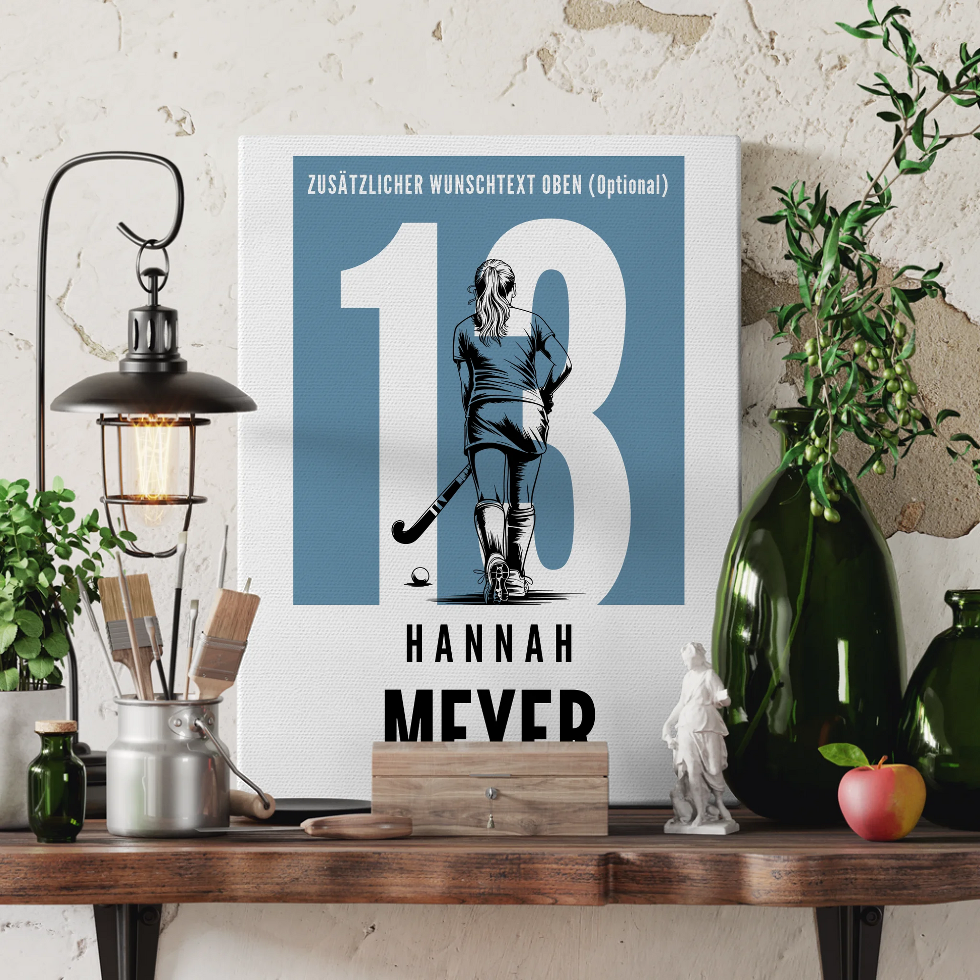 Leinwand Personalisiert Feldhockey Feldhockeyspielerin Geschenk für Tochter 3