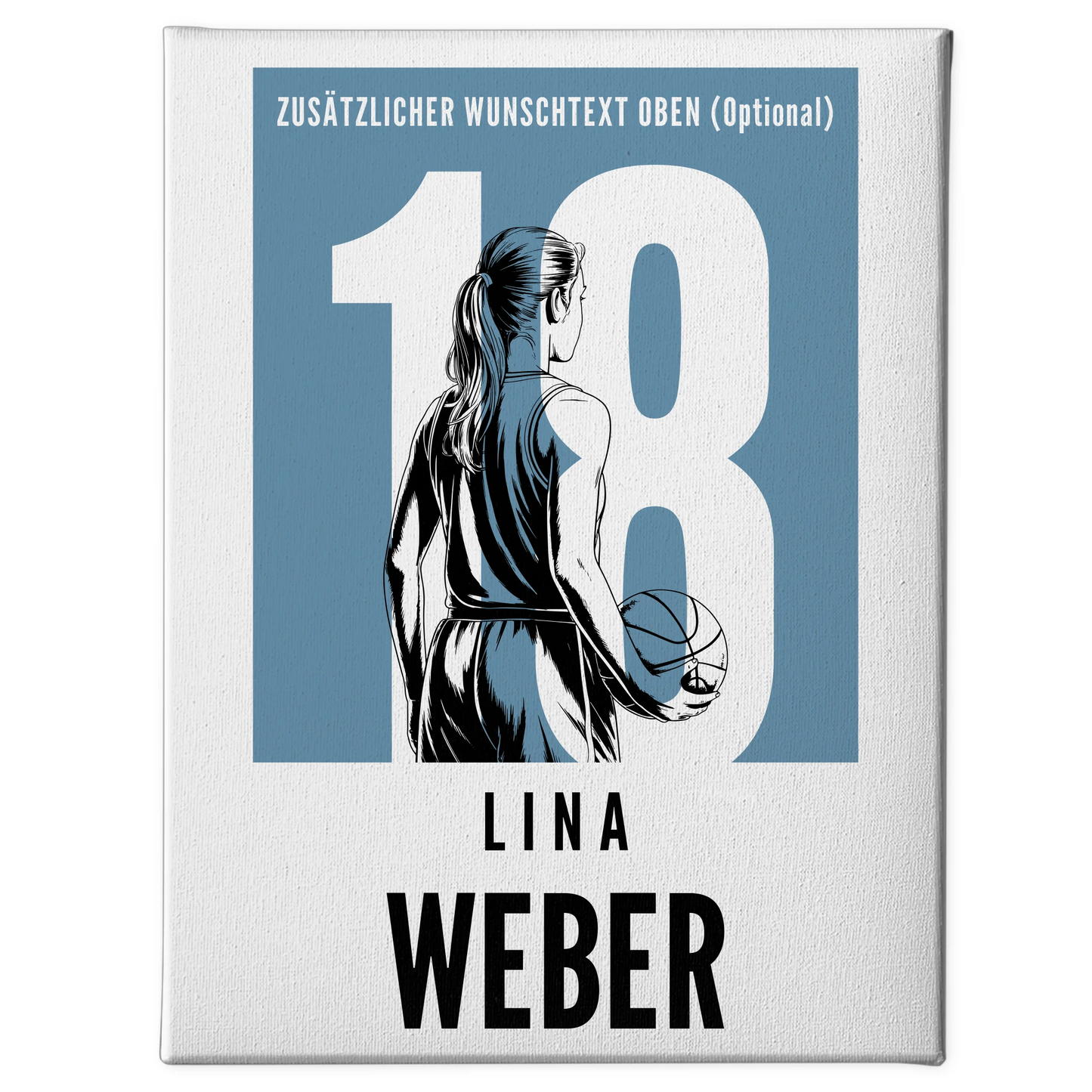 Leinwand Personalisiert Basketball Basketballerin Geschenk für Tocher Mama Tante Freundin 1