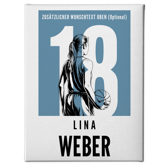Leinwand Personalisiert Basketball Basketballerin Geschenk für Tocher Mama Tante Freundin 1