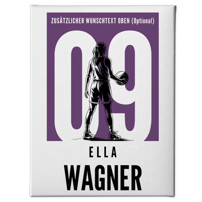 Leinwand Basketball Basketballerin Geschenk für Tochter 1