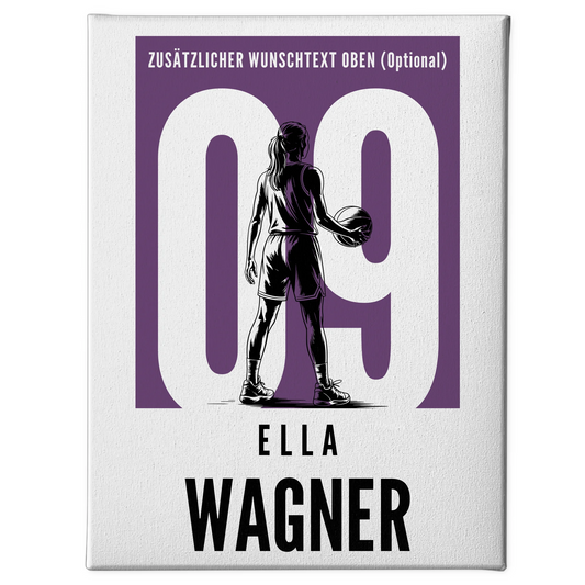 Leinwand Basketball Basketballerin Geschenk für Tochter 1