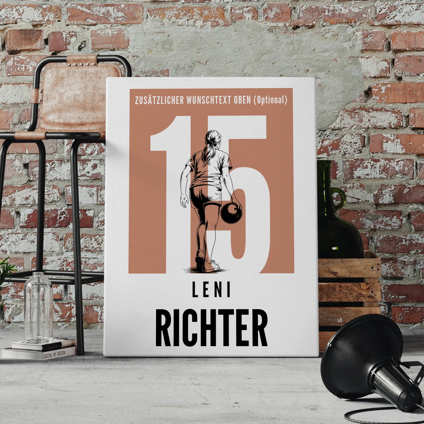 Leinwand Bowling Bowlerin Geschenk für Tocher Freundin 4