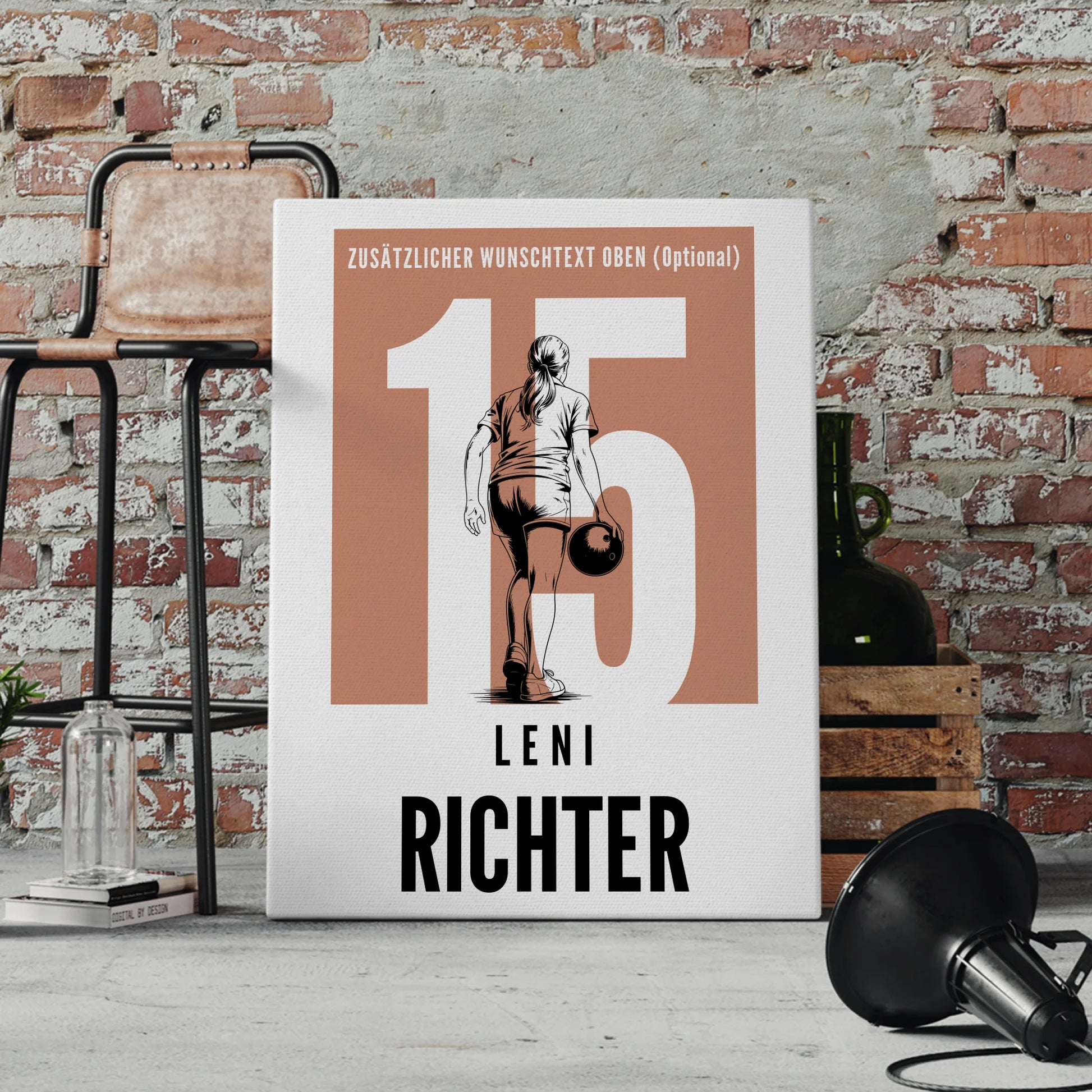 Leinwand Bowling Bowlerin Geschenk für Tocher Freundin 4