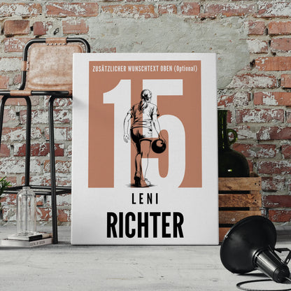 Leinwand Bowling Bowlerin Geschenk für Tocher Freundin 4