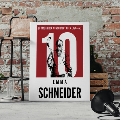 Leinwand Eishockey Eishockeyspielerin Geschenk für Tocher Mama Tante Freundin 4
