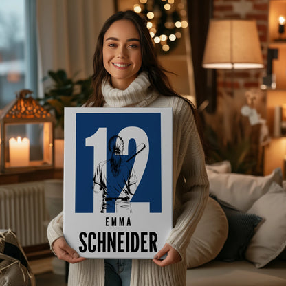 Sport Leinwand Baseball Baseballspielerin Geschenk für Tochter 2
