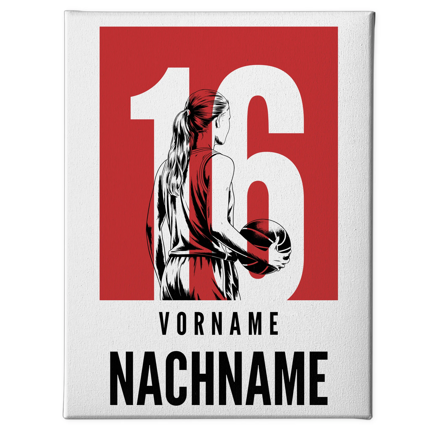 Sport Leinwand Basketball Basketballerin Geschenk für Tocher Freundin 1