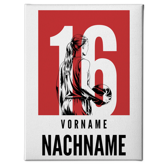 Sport Leinwand Basketball Basketballerin Geschenk für Tocher Freundin 1