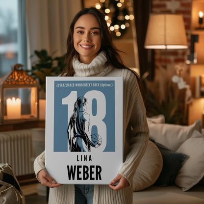 Leinwand Personalisiert Basketball Basketballerin Geschenk für Tocher Mama Tante Freundin 2