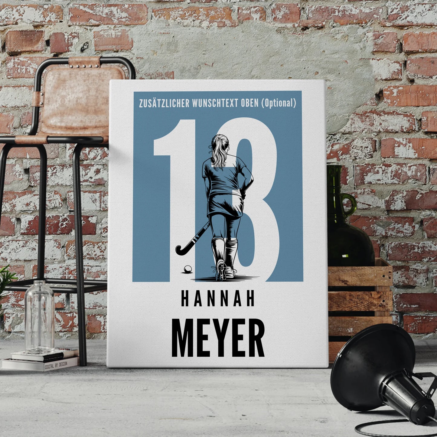 Leinwand Personalisiert Feldhockey Feldhockeyspielerin Geschenk für Tochter 4