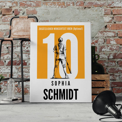 Leinwand Personalisiert Baseball Baseballspielerin Geschenk für Tocher Freundin 4