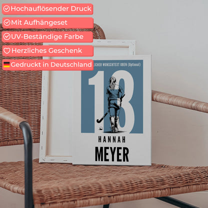 Leinwand Personalisiert Feldhockey Feldhockeyspielerin Geschenk für Tochter 5