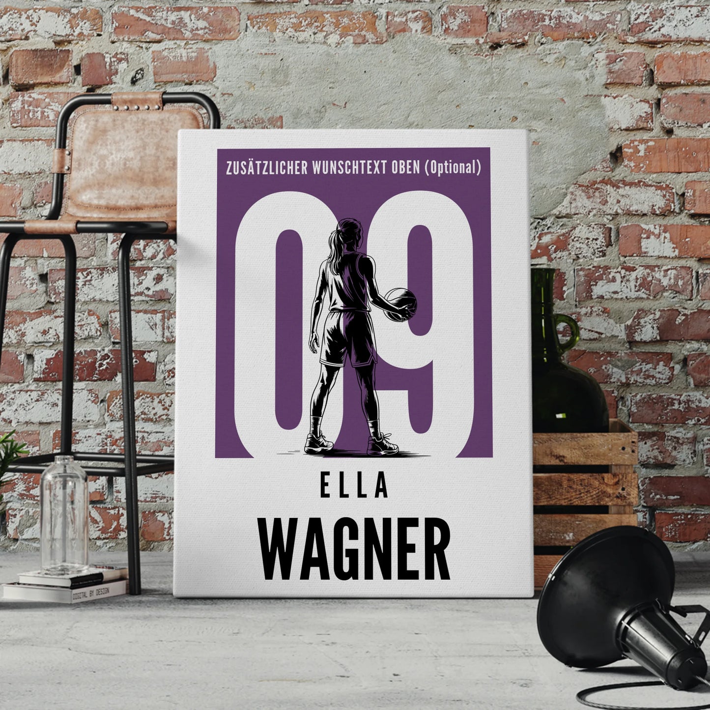 Leinwand Basketball Basketballerin Geschenk für Tochter 4