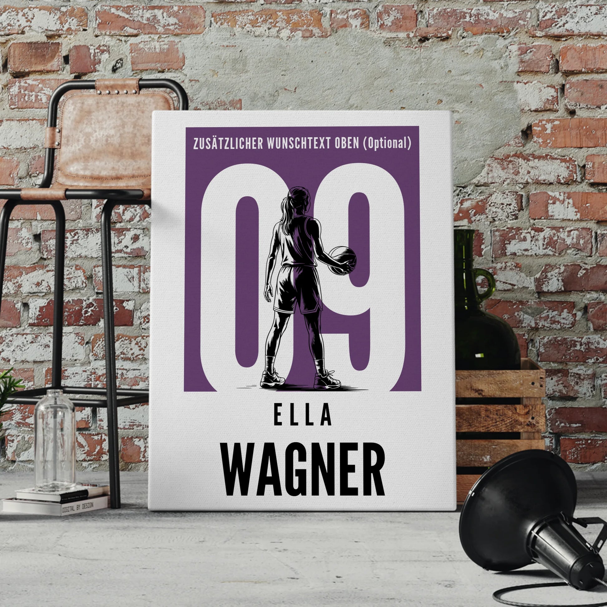 Leinwand Basketball Basketballerin Geschenk für Tochter 4