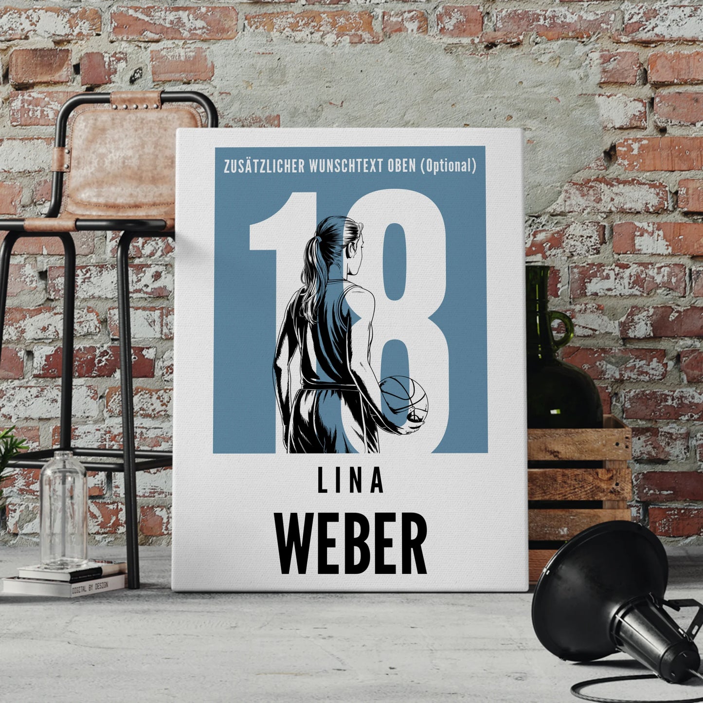 Leinwand Personalisiert Basketball Basketballerin Geschenk für Tocher Mama Tante Freundin 4