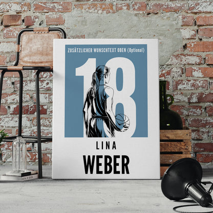 Leinwand Personalisiert Basketball Basketballerin Geschenk für Tocher Mama Tante Freundin 4