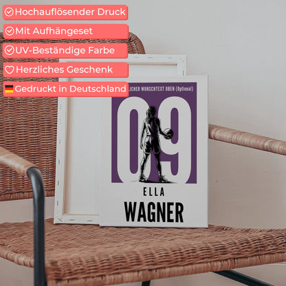 Leinwand Basketball Basketballerin Geschenk für Tochter 5
