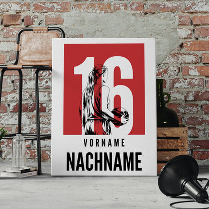 Sport Leinwand Basketball Basketballerin Geschenk für Tocher Freundin 4