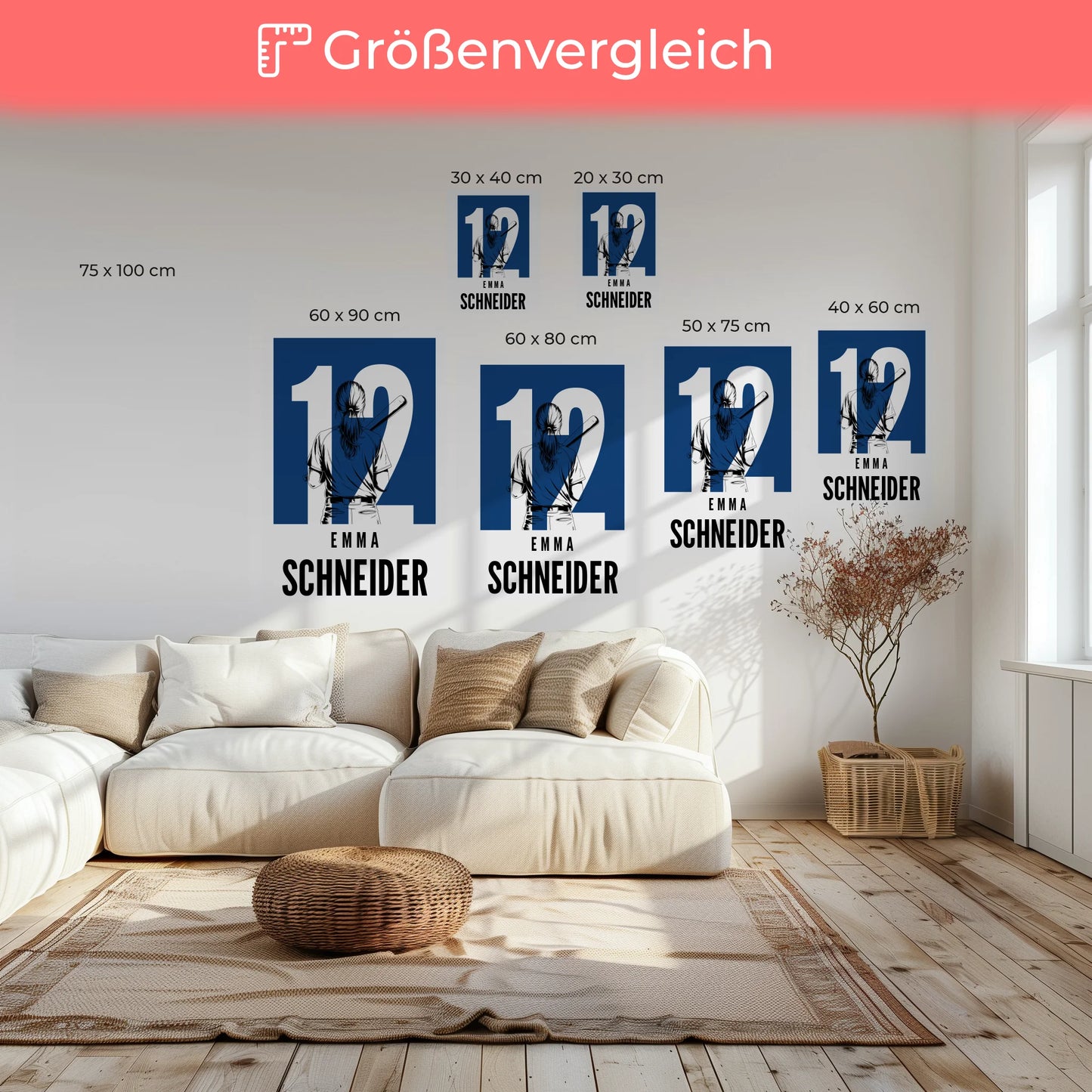 Sport Leinwand Baseball Baseballspielerin Geschenk für Tochter 6
