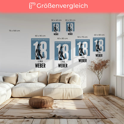 Leinwand Personalisiert Basketball Basketballerin Geschenk für Tocher Mama Tante Freundin 6